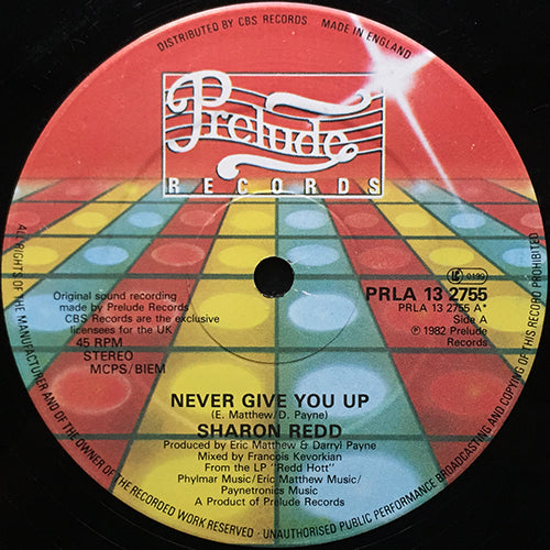SHARON REDD // NEVER GIVE YOU UP / SEND YOUR LOVE