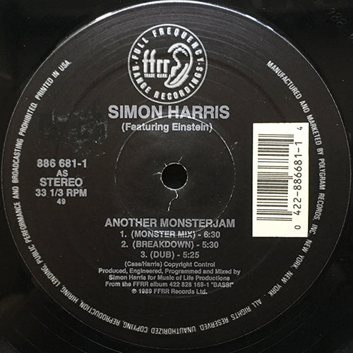 SIMON HARRIS feat. EINSTEIN // ANOTHER MONSTER JAM (4VER) / (I'VE GOT YOUR) PLEASURE CONTROL