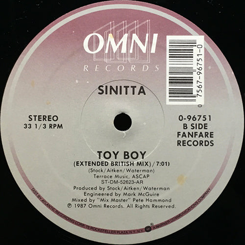 SINITTA // TOY BOY (7:35/7:01)
