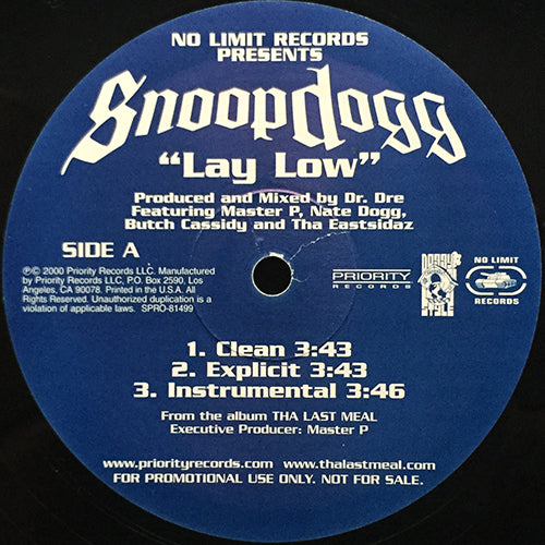 SNOOP DOGG // LAY LOW (3VER) / BRING IT ON (3VER)
