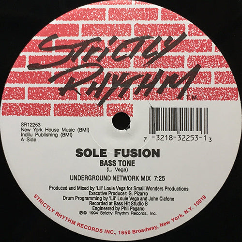 SOLE FUSION // BASS TONE (UNDERGROUND NETWORK MIX) (7:25) / (HOUSE NATION MIX) (7:15)