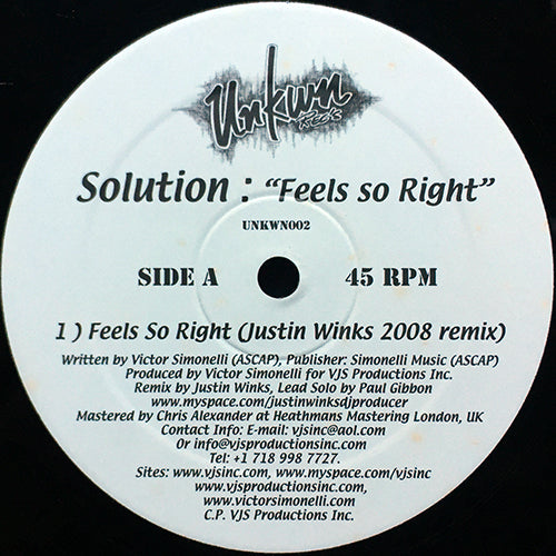 SOLUTION // FEEL SO RIGHT (2008 REMIX & ORIGINAL) (3VER)