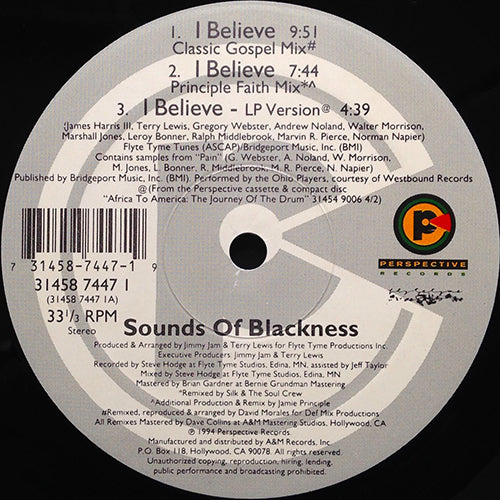 SOUNDS OF BLACKNESS // I BELIEVE (6VER)