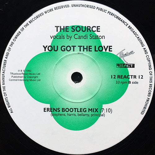 SOURCE // VOL. 2 (EP) inc. ROCK THE HOUSE (MOVIN' DUB) / (HURLEY HOUSE OF TRIX MIX) / YOU GOT THE LOVE (ERENS BOOTLEG MIX)