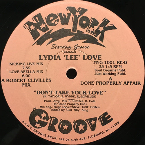 STARDOM GROOVE presents LYDIA 'LEE' LOVE // DON'T TAKE YOUR LOVE (4VER)