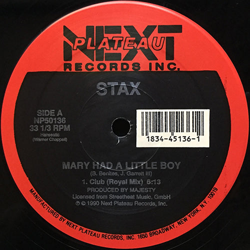 STAX // MARY HAD A LITTLE BOY (6:13/4:07)