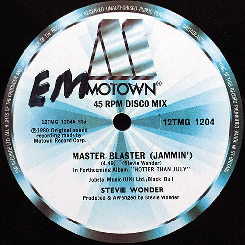 STEVIE WONDER // MASTER BLASTER (JAMMIN') / (DUB)