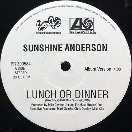 SUNSHINE ANDERSON // LUNCH OR DINNER (ALBUM VERSION) (3VER)