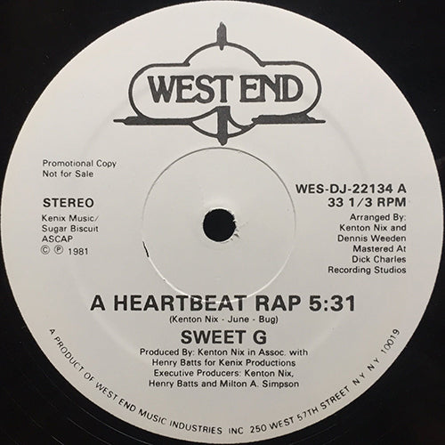 SWEET G // A HEARTBEAT RAP (5:31) / RAP YOUR HEART OUT (7:16) – next ...