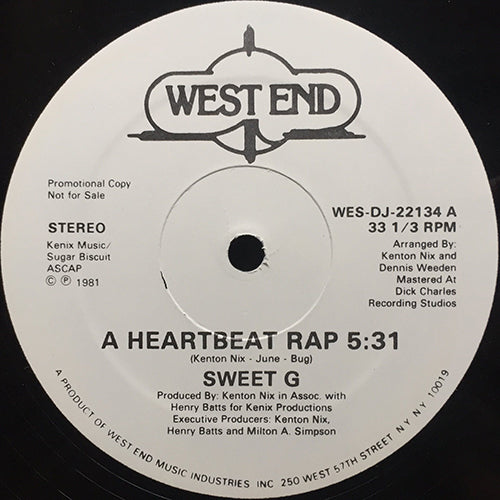 SWEET G // A HEARTBEAT RAP (5:31) / RAP YOUR HEART OUT (7:16)