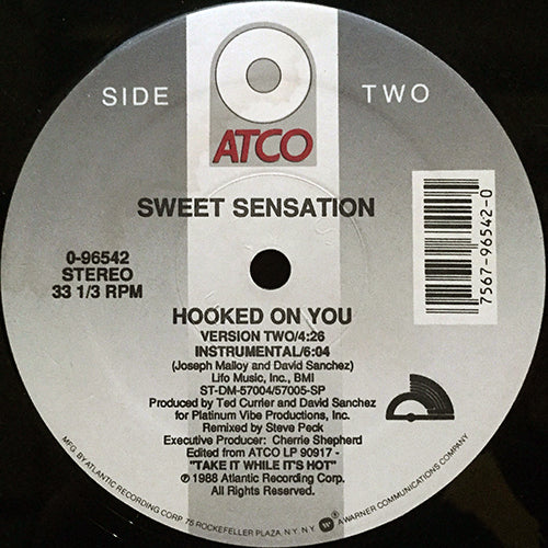 SWEET SENSATION // HOOKED ON YOU (5:06/4:06) / (VERSION TWO) (4:26) / (INSTRUMENTAL) (4:06)