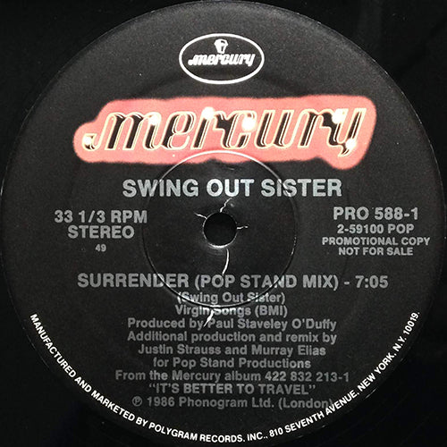 SWING OUT SISTER // SURRENDER (STUFF GUN MIX) (6:42) / (POP STAND MIX) (7:05)