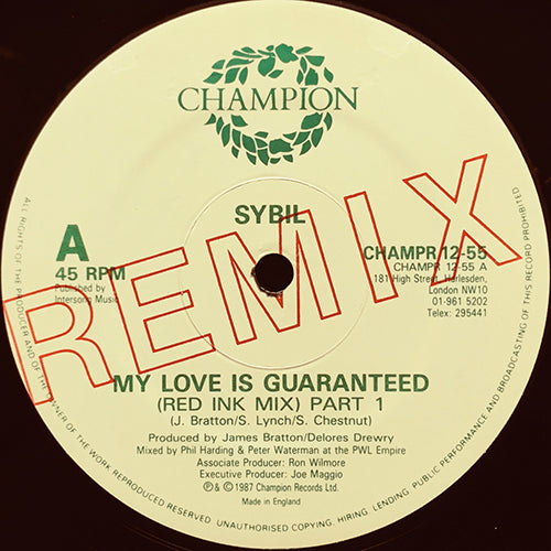 SYBIL // MY LOVE IS GUARANTEED (RED INK MIX) PART 1 / PART 2