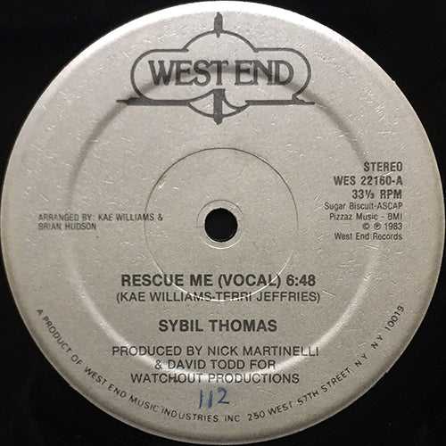 SYBIL THOMAS // RESCUE ME (6:48/3:57) / INST (5:33)