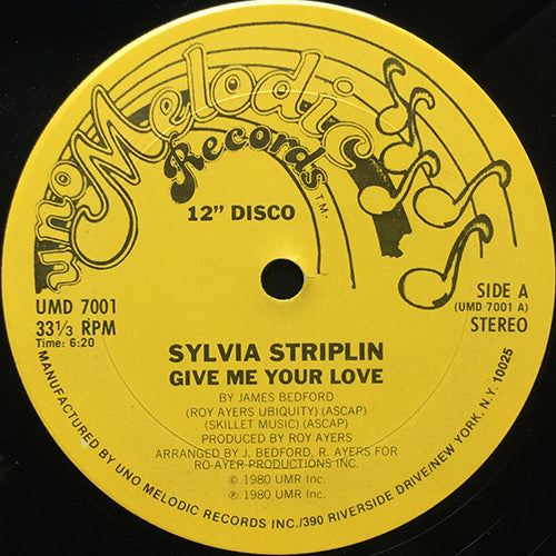 SYLVIA STRIPLIN // GIVE ME YOUR LOVE (6:20) / YOU CAN'T TURN ME AWAY (5:28)