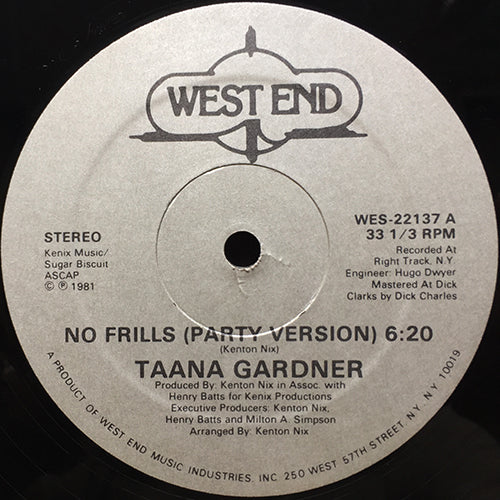 TAANA GARDNER // NO FRILLS (6:20/5:40)