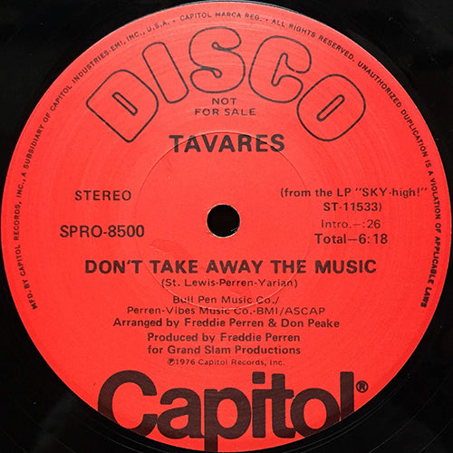TAVARES // DON'T TAKE AWAY THE MUSIC (6:18)