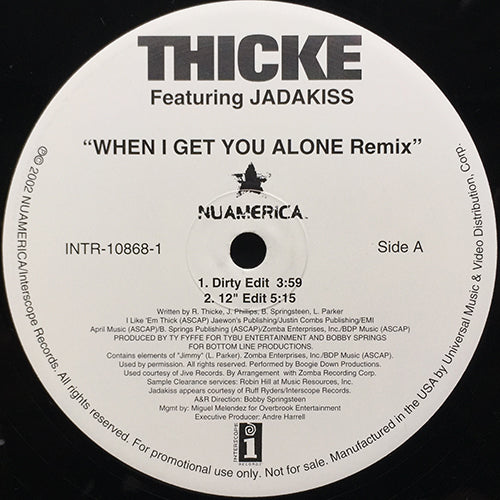 THICKE feat. JADAKISS // WHEN I GET YOU ALONE (4VER)