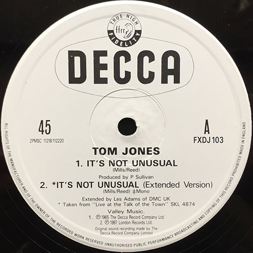TOM JONES // IT'S NOT UNUSUAL (EXTENDED VERSION) / (ORIGINAL) / (LIVE) / DELILAH