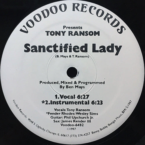 TONY RANSOM // SANCTIFIED LADY (2VER) / MUSIC (3VER)