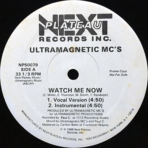 ULTRAMAGNETIC MC'S // WATCH ME NOW (2VER) / FEELIN' IT (2VER)
