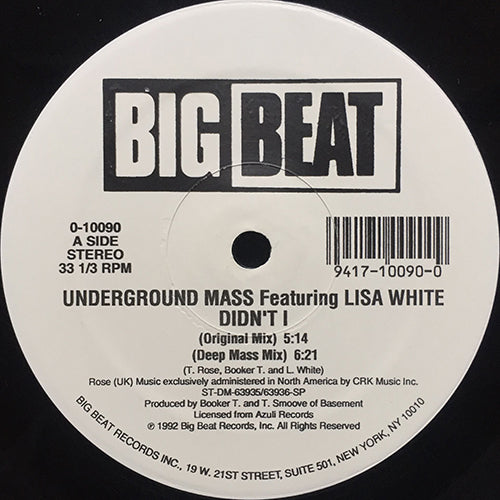 UNDERGROUND MASS feat. LISA WHITE // DIDN'T I (4VER)