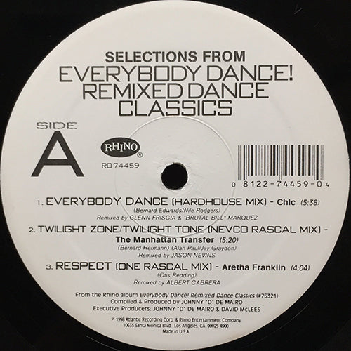 V.A. (CHIC / MANHATTAN TRANSFER / ARETHA FRANKLIN / TRAMMPS / MANU DINBANGO) // EVERYBODY DANCE! REMIXED DANCE CLASSICS (2) (EP) inc.