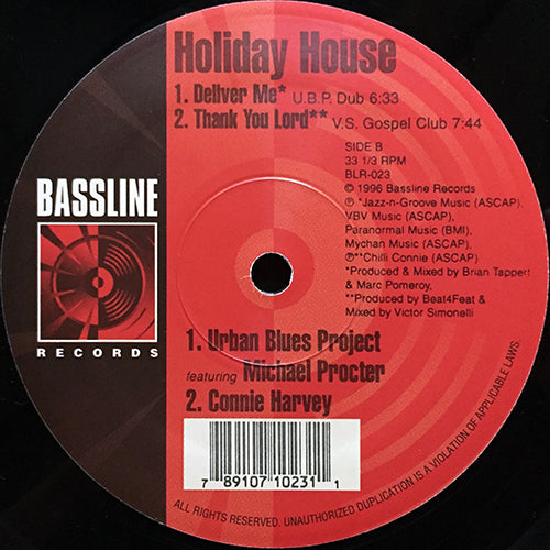 V.A. (TRACY BRATHWAITE / URBAN BLUES PROJECT feat. MICHAEL PROCTER / CONNIE HARVEY) // HOLIDAY HOUSE (EP) inc. OH HAPPY DAYS (2VER) / DELIVER ME / THANK YOU LORD