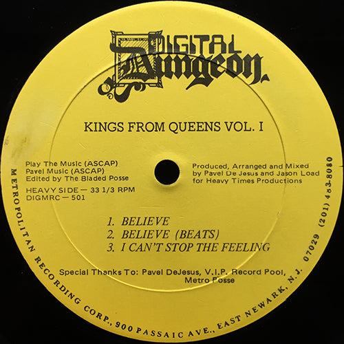PAVEL DE JUSUS & JASON LOAD / ROC & KATO // KINGS FROM QUEENS VOL. 1 (EP) inc. BELIEVE (2VER) / I CAN'T STOP THIS FEELING / I GOT THE RHYTHM / I GOT THE PIANO / WHY WASTE MY TIME