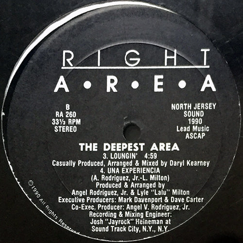 V.A. (SENSUAL / LYLE MILTON / DARYL KEARNEY / ANGEL RODRIGUEZ) // THE DEEPEST AREA (EP) inc. SOMETHING DEEP / WHIRLPOOL / LOUNGIN' / UNA EXPERIENCIA