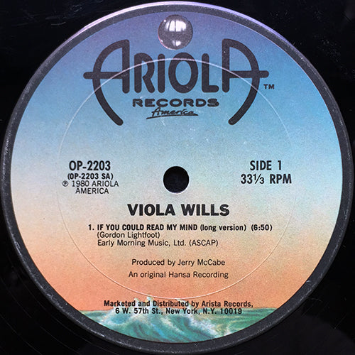 VIOLA WILLS // IF YOU COULD READ MY MIND (6:50/2:58) / SOMEBODY'S EYES (4:38)