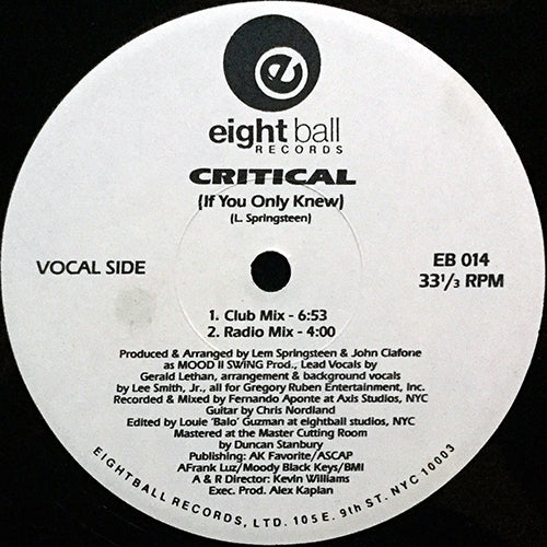 WALL OF SOUND feat. GERALD LETHAN // CRITICAL (IF YOU ONLY KNEW) (4VER)