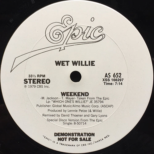 WET WILLIE // WEEKEND (7:14)